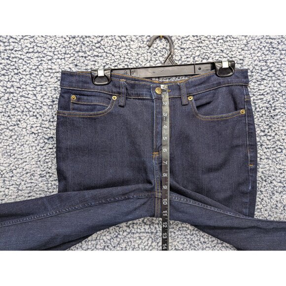 Duluth Bootcut Jeans Size 10 Western Dark Wash Denim Cowboy Stretch Flare Blue - Picture 9 of 11